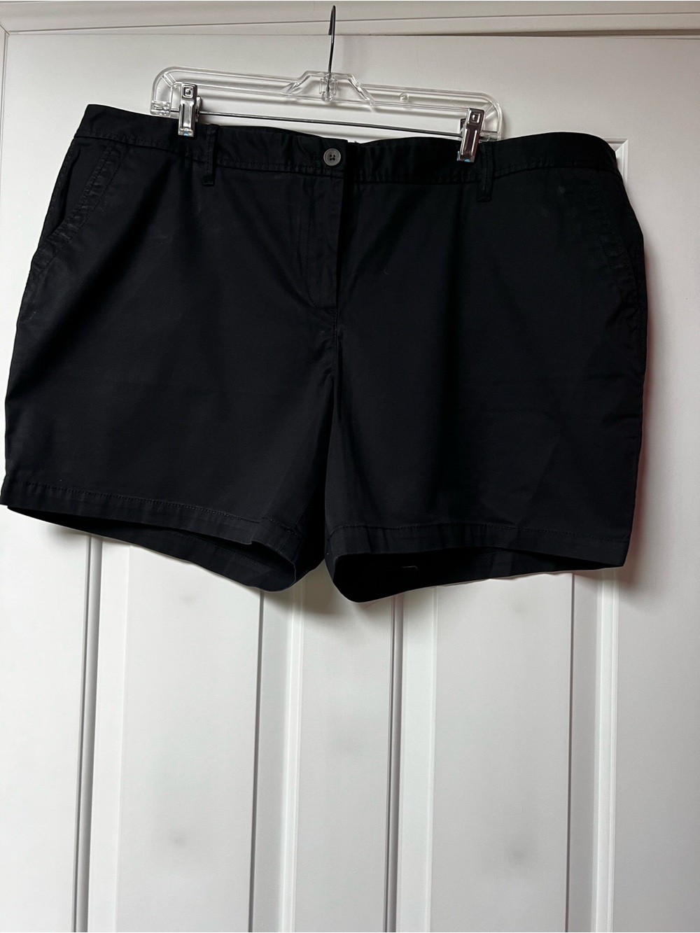 Talbots Black Cotton Bermuda Shorts